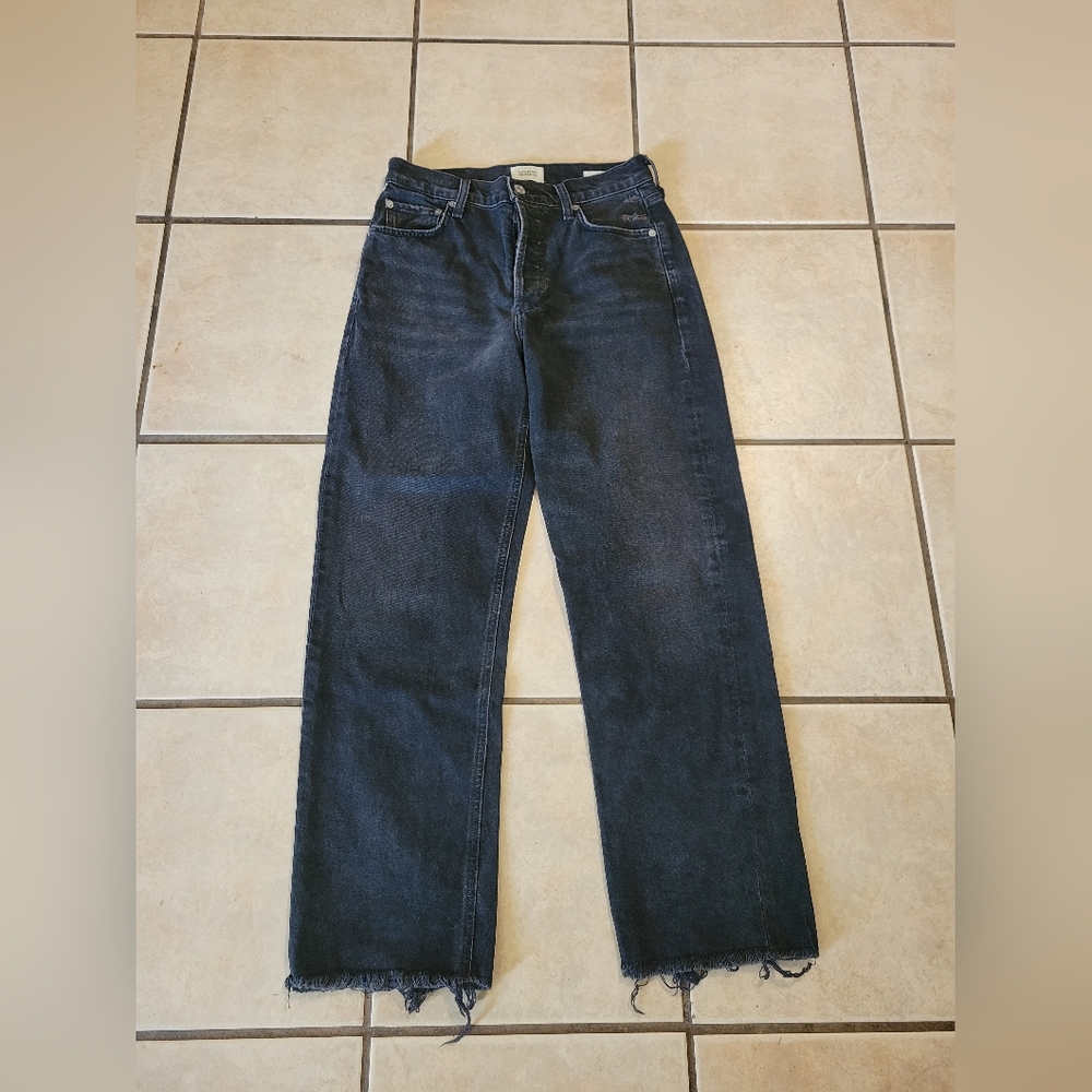 Citizens Of Humanity Dark Blue Straight Leg Jeans